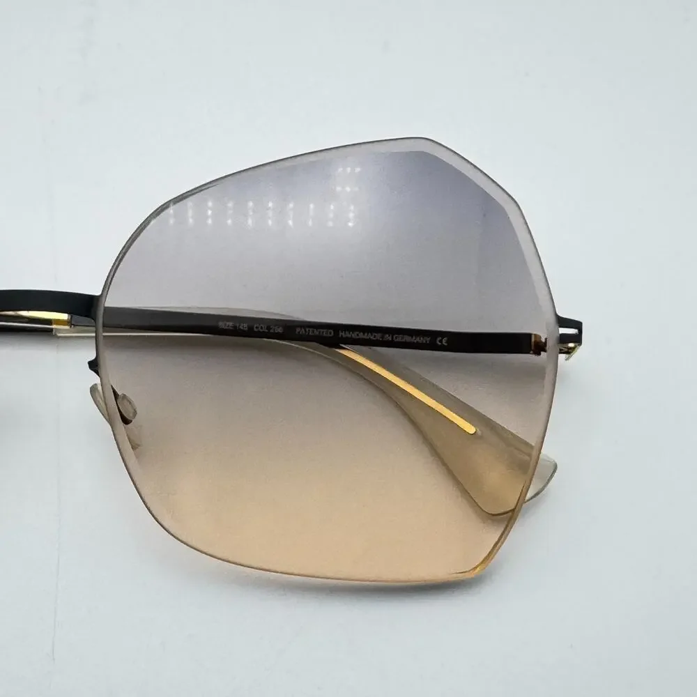 Mykita Sunglasses Studio 10.1 Col 256 Gold Indigo Butterfly Oversized Frame 61mm